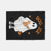 Season Niedlich Ghost Halloween Boujee Boo Jee Fleecedecke (Vorderseite (Horizontal))