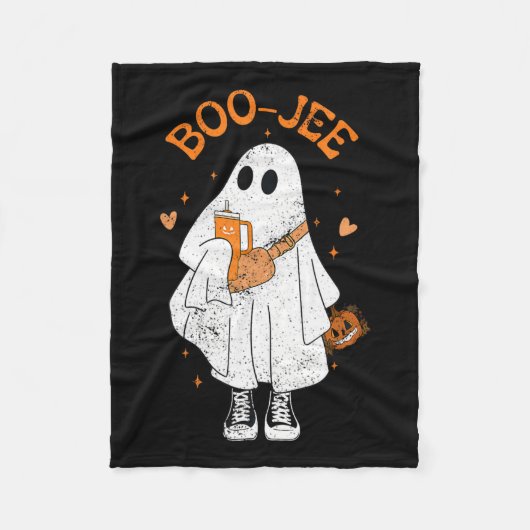 Season Niedlich Ghost Halloween Boujee Boo Jee Fleecedecke (Vorderseite)