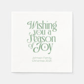 Season of Joy Holiday Napkins Personalized Serviette (Vorderseite)