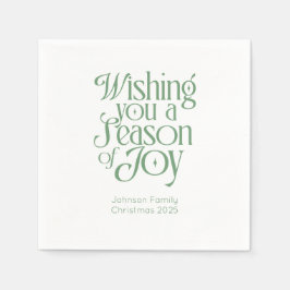Season of Joy Holiday Napkins Personalized Serviette