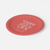 Season of Joy Holiday Plates Personalized Pappteller (Schrägansicht)