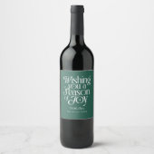 Season of Joy Holiday Wine Label Personalized Weinetikett (Vorderseite)