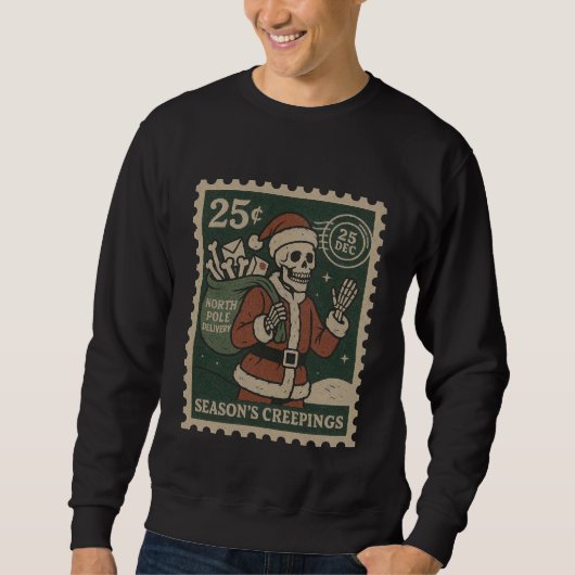 Season’s Creepings Skeleton Delivery Men’s Sweatshirt (Vorderseite)