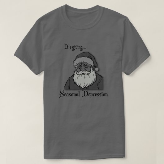 Seasonal Depression Ironic Christmas T-Shirt (Design vorne)