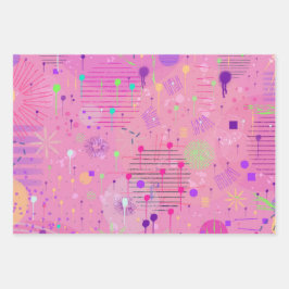 Seasonal Fruit Salad: Abstract Painting Geschenkpapier Set