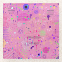 Seasonal Fruit Salad: Abstract Painting Glasuntersetzer