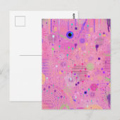 Seasonal Fruit Salad: Abstract Painting Postkarte (Vorne/Hinten)