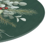 Seasonal Greenery with White Script  Schneidebrett (Ecke)