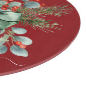Seasonal Greenery with White Script  Schneidebrett (Ecke)