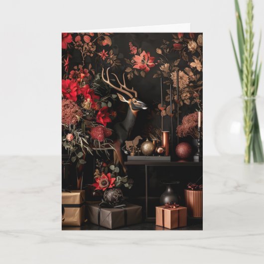 Seasonal Greeting Card • Luxe Christmas Aesthetic Karte (Vorderseite)