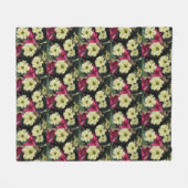 Seasonal Holiday Poinsettias Blumenmuster Fleecedecke (Vorderseite (Horizontal))