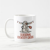 Seasonal Identity Crisis | Xmas Melting Snowman Kaffeetasse (Links)