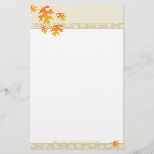 SEASONAL NOTEPAPER: Leave 3 Briefpapier (Vorderseite)