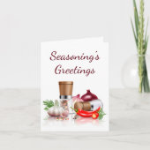 Seasonings Greetings for Zesty Spicy Holiday Fun Karte (Vorderseite)