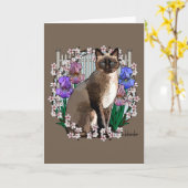 Seasons Cats - Spring Garden Karte (Gelbe Blume)