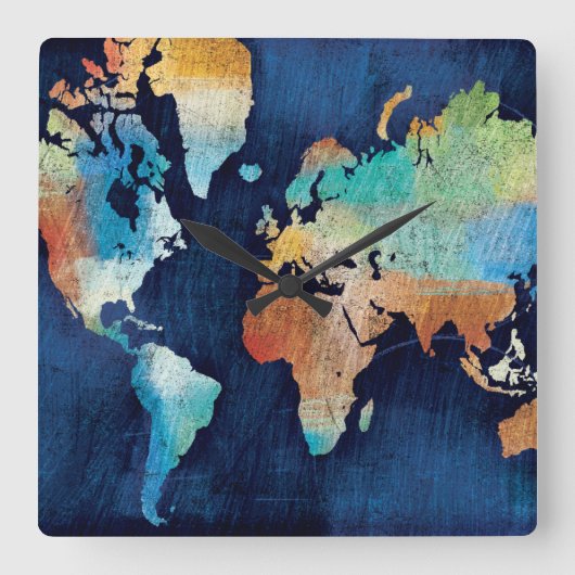 Seasons Change Quadratische Wanduhr (Vorderseite)