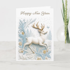 Seasons Change: Stag in Motion New Year Card Karte