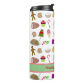 Seasons Eatings Fun Holiday Foods Muster Art Thermosbecher (Nach links gedreht)