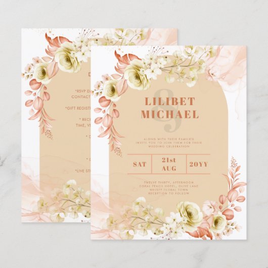Seasons Fall Earthen Mix Boho Floral Wedding (Vorne/Hinten)