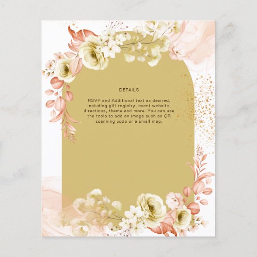 Seasons Fall Earthen Mix Boho Floral Wedding (Rückseite)