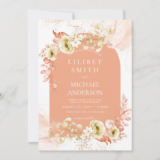 Seasons Fall Earthen Mix Boho Floral Wedding (Vorderseite)
