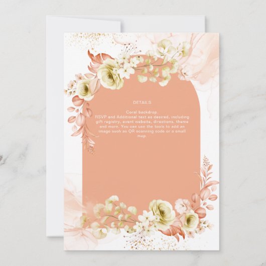 Seasons Fall Earthen Mix Boho Floral Wedding (Rückseite)