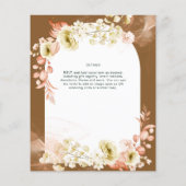 Seasons Fall Earthen Mix Boho Floral Wedding (Rückseite)