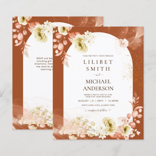 Seasons Fall Earthen Mix Boho Floral Wedding (Vorne/Hinten)