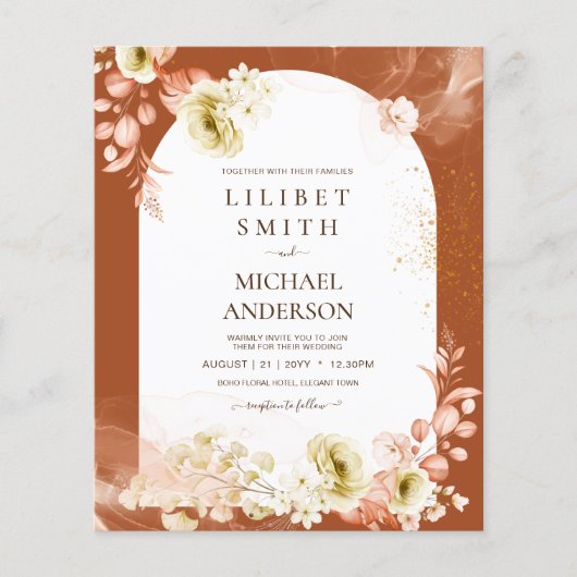 Seasons Fall Earthen Mix Boho Floral Wedding (Vorderseite)