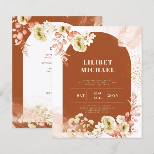Seasons Fall Earthen Mix Boho Floral Wedding (Vorne/Hinten)