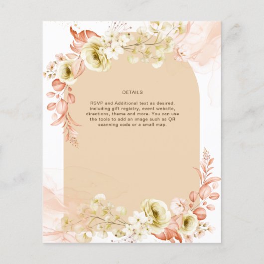 Seasons Fall Earthen Mix Boho Floral Wedding (Rückseite)