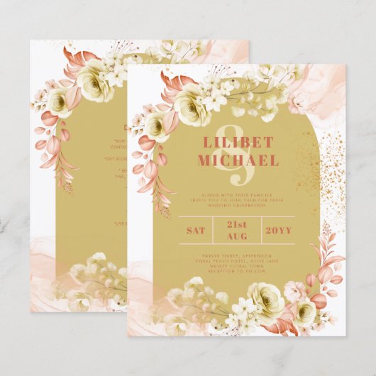 Seasons Fall Earthen Mix Boho Floral Wedding (Vorne/Hinten)