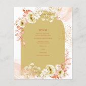 Seasons Fall Earthen Mix Boho Floral Wedding (Rückseite)
