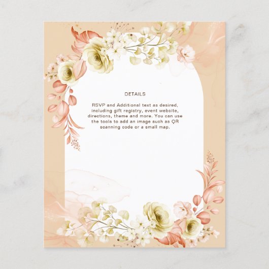 Seasons Fall Earthen Mix Boho Floral Wedding (Rückseite)