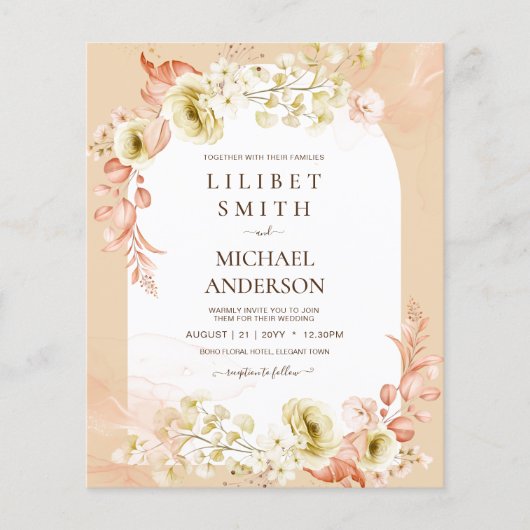 Seasons Fall Earthen Mix Boho Floral Wedding (Vorderseite)