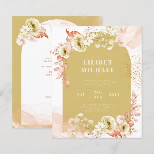 Seasons Fall Earthen Mix Boho Floral Wedding (Vorne/Hinten)