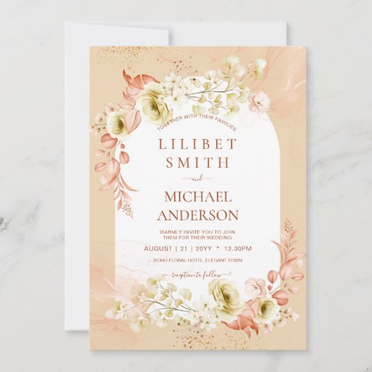 Seasons Fall Earthen Mix Boho Floral Wedding (Vorderseite)