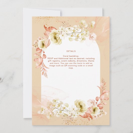 Seasons Fall Earthen Mix Boho Floral Wedding (Rückseite)