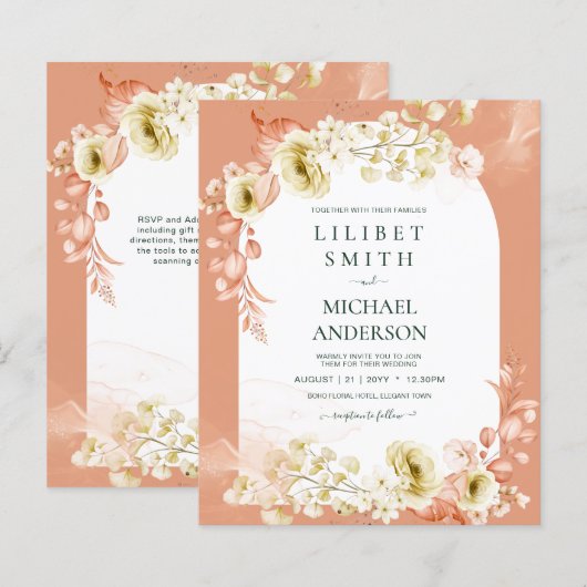 Seasons Fall Earthen Mix Boho Floral Wedding (Vorne/Hinten)