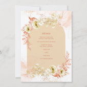 Seasons Fall Earthen Mix Boho Floral Wedding Einladung (Rückseite)