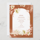 Seasons Fall Earthen Mix Boho Floral Wedding Einladung (Rückseite)