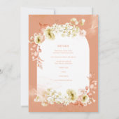 Seasons Fall Earthen Mix Boho Floral Wedding Einladung (Rückseite)