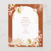 Seasons Fall Earthen Mix Boho Floral Wedding Flyer (Hinten)
