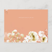 Seasons Fall Earthen Mix Boho Floral Wedding Postkarte (Rückseite)