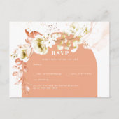 Seasons Fall Earthen Mix Boho Floral Wedding Postkarte (Vorderseite)