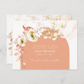 Seasons Fall Earthen Mix Boho Floral Wedding Postkarte (Vorne/Hinten)