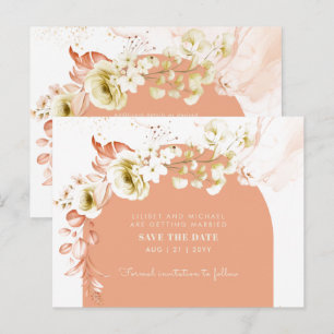 Seasons Fall Earthen Mix Boho Floral Wedding Postkarte