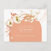 Seasons Fall Earthen Mix Boho Floral Wedding Postkarte (Vorderseite)