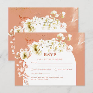 Seasons Fall Earthen Mix Boho Floral Wedding Postkarte