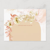 Seasons Fall Earthen Mix Boho Floral Wedding Postkarte (Rückseite)